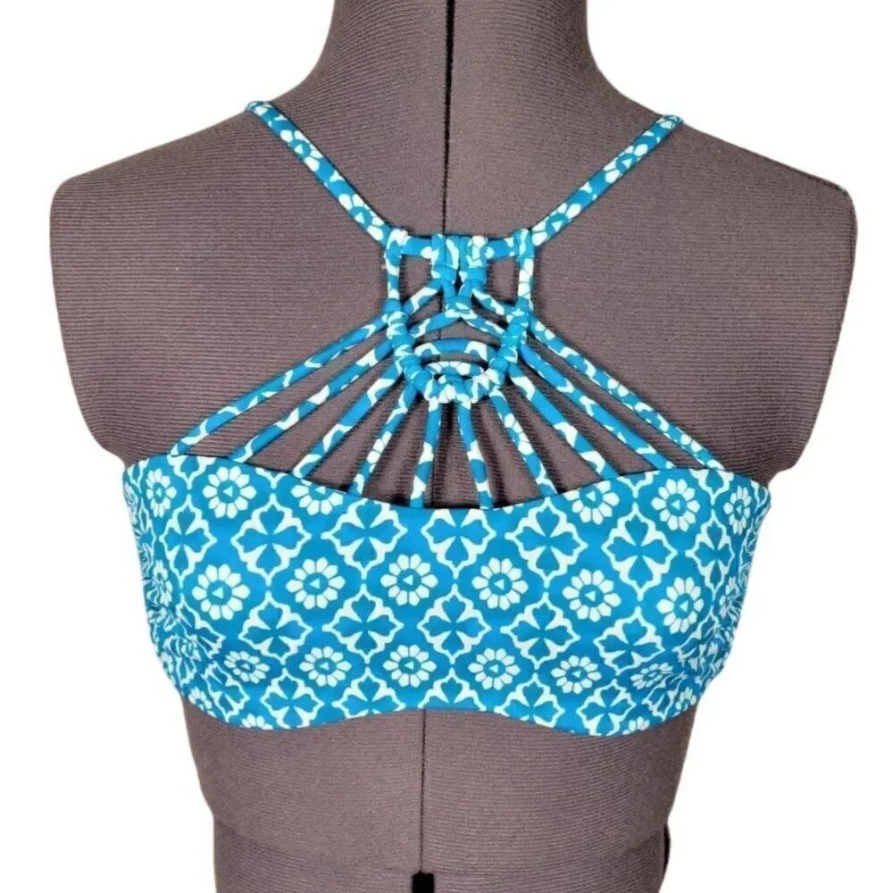 Tori Praver Strappy Knotted Bikini Top Sz S
